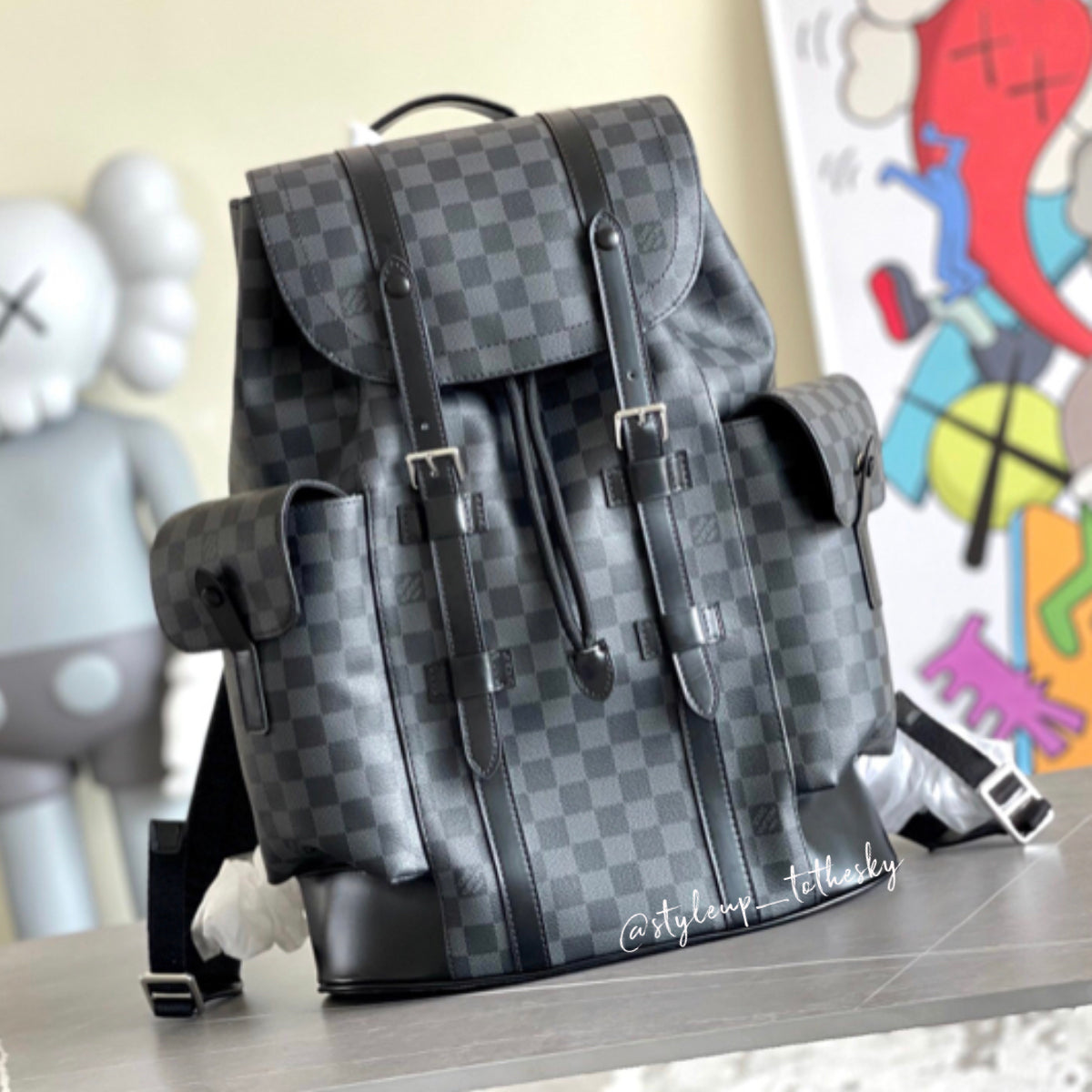 LV x YK Discovery Backpack Monogram Eclipse Canvas  Men  Bags  LOUIS  VUITTON 